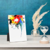 Abstracte Spletters van Wilde Parrot Paint Fotoplaat (Zijkant)