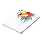 Abstracte Spletters van Wilde Parrot Paint Notitieblok (Gedraaid)