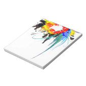 Abstracte Spletters van Wilde Parrot Paint Notitieblok (Gedraaid)