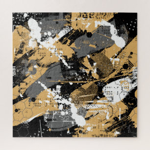 Abstracte sport, graffiti stijl legpuzzel