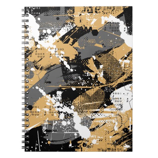 Abstracte sport, graffiti stijl notitieboek (Voorkant)