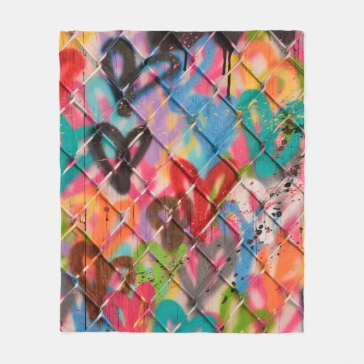 Abstracte Spray Paint Texture Background, street, Fleece Deken (Voorkant)