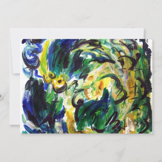 Abstracte "Spring Rainfall"-uitnodiging Kaart (Voorkant)