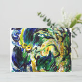 Abstracte "Spring Rainfall"-uitnodiging Kaart (Staand voorkant)