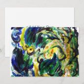 Abstracte "Spring Rainfall"-uitnodiging Kaart (Voorkant / Achterkant)