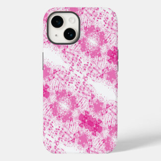 Abstracte spuit van roze verf iPhone 14 hoesje