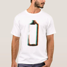 Abstracte spuitverf blikjes t-shirt