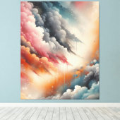 Abstracte spuitverf canvas afdruk (Insitu (Houten vloer))