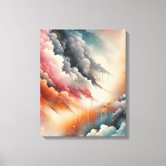 Abstracte spuitverf canvas afdruk (Voorkant)