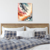 Abstracte spuitverf canvas afdruk (Insitu (Slaapkamer))
