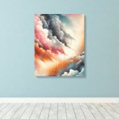 Abstracte spuitverf canvas afdruk (Insitu (Houten vloer))