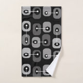 Abstracte Squishy Cubes Black Silver Bad Handdoek (Handdoek)