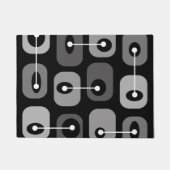 Abstracte Squishy Cubes Black Silver Deurmat (Voorkant)
