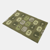 Abstracte Squishy Cubes Olive Green Deurmat (Schuin)