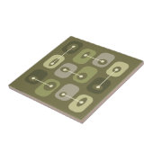 Abstracte Squishy Cubes Olive Green Tegeltje (Zijkant)