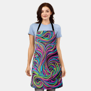 Abstracte Staart van Walvis Neon Fel Schort
