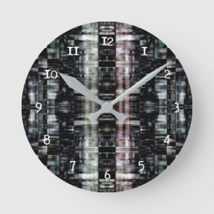 Abstracte stad bij nacht ronde klok