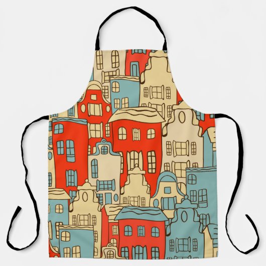  abstracte stad naadloos. schort (Voorkant)