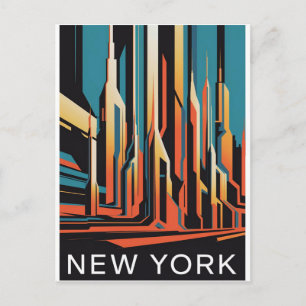 abstracte stad New York Briefkaart