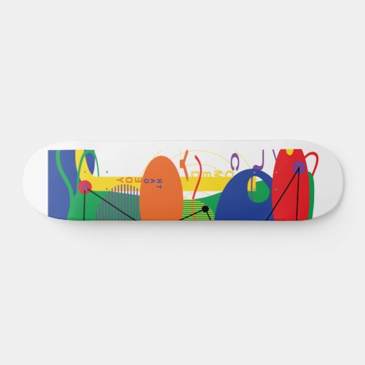 Abstracte stad skateboard deck (Horizontaal)
