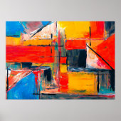 Abstracte stads pulskunst poster (Voorkant)