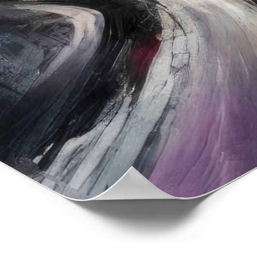 Abstracte Stadsbouw Hard Pastel Drawing IV Poster (Hoek)