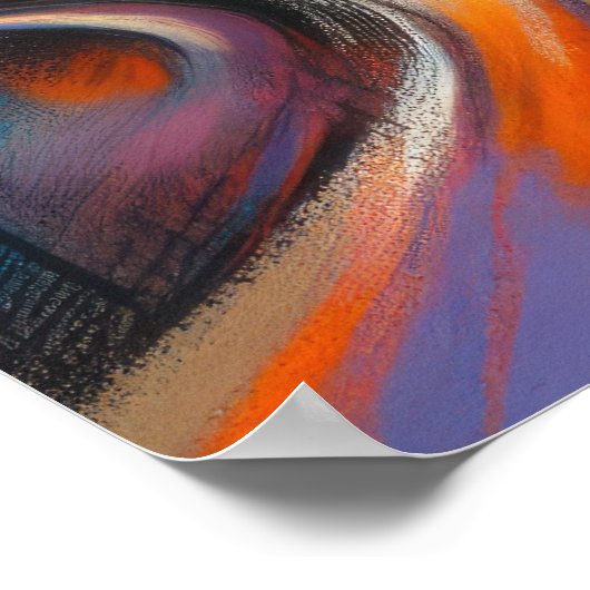 Abstracte Stadsbouw Hard Pastel Tekening VI Poster (Hoek)