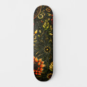 Abstracte stadskunst geïnspireerd Grunge zonnebloe Skateboard (Voorkant)