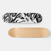 Abstracte stam Wolf met naam Skateboard (Horizontaal)