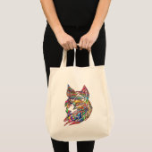 Abstracte stam Wolf Tote Bag (Voorkant (product))