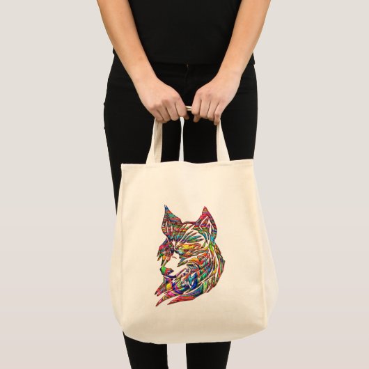 Abstracte stam Wolf Tote Bag (Voorkant (product))