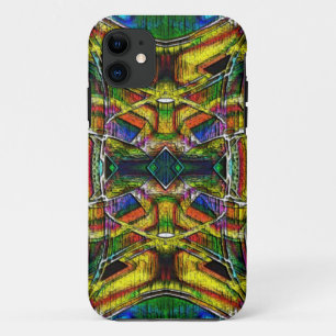 Abstracte stammenachtige design, gecarbeerd iPhone 11 hoesje