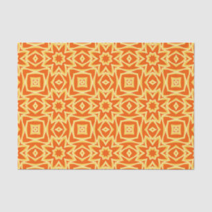 Abstracte Star Geometric - Oranje en Gold Tissuepapier