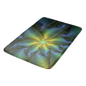 Abstracte Star, glimmende Blauwe Groene Golden Fra Badmat (Gekanteld)