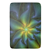 Abstracte Star, glimmende Blauwe Groene Golden Fra Badmat (Voorkant Verticaal)