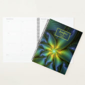 Abstracte Star Shiny Blue Green Golden Fractal Nam Planner (Display)