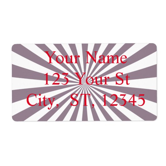 Abstracte Starburst Thunder_Cove Etiket (Voorkant)