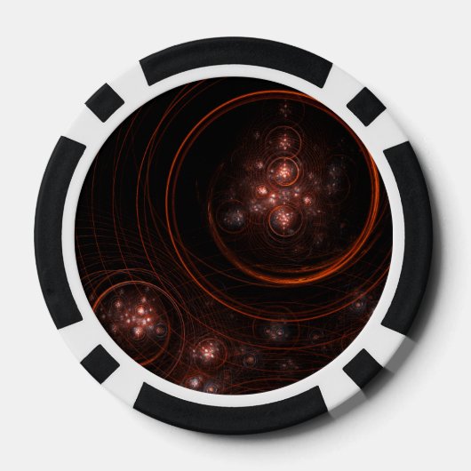 Abstracte Starlight-kunst Poker Chips (Achterkant)