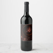 Abstracte Starlight-kunst Wijn Etiket (Voorkant)