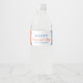 Abstracte Stars Memorial Day Event Party Waterfles Etiket (Voorkant)