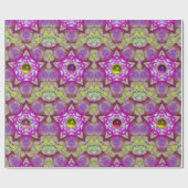 ABSTRACTE STARTEN MET PAARSE, GEEL, PINK GEM STONT CADEAUPAPIER (Vlak)