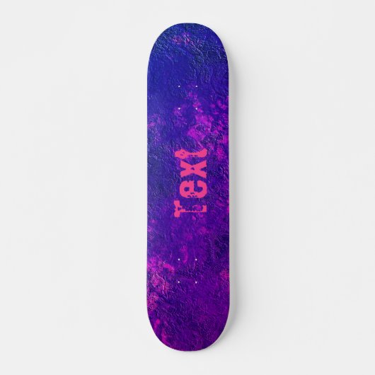 Abstracte steenmarmer getextureerde margoroze viol skateboard (Voorkant)