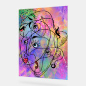 Abstracte stemming gezichten kunst acryl teken acryl bord (Hoek)