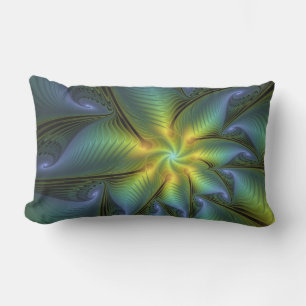 Abstracte ster, glanzende blauwe groene gouden fra buitenkussen