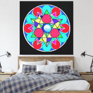 Abstracte Sterbloem Canvas Afdruk