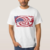 Abstracte sterren en strepen Amerikaanse patriotti T-shirt (Voorkant)