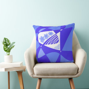 Abstracte sterren en strepen: Blauw Wit 3 Kussen