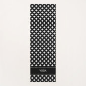 Abstracte sterren in zwarte en witte yoga mat (Voorkant)