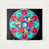 Abstracte Sterrenbloem Wandkleed (Voorkant (horizontaal))