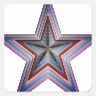 abstracte sterrengeometrische kunst vierkante sticker